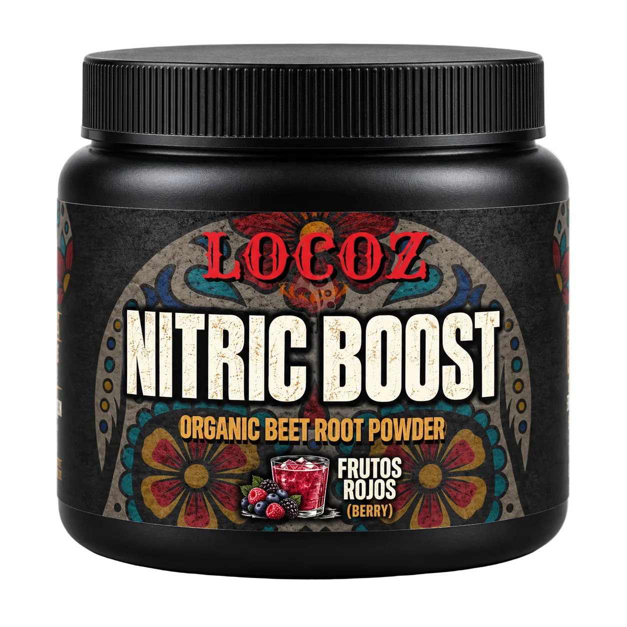 LOCOZ Nitric Boost organic beetroot powder tub